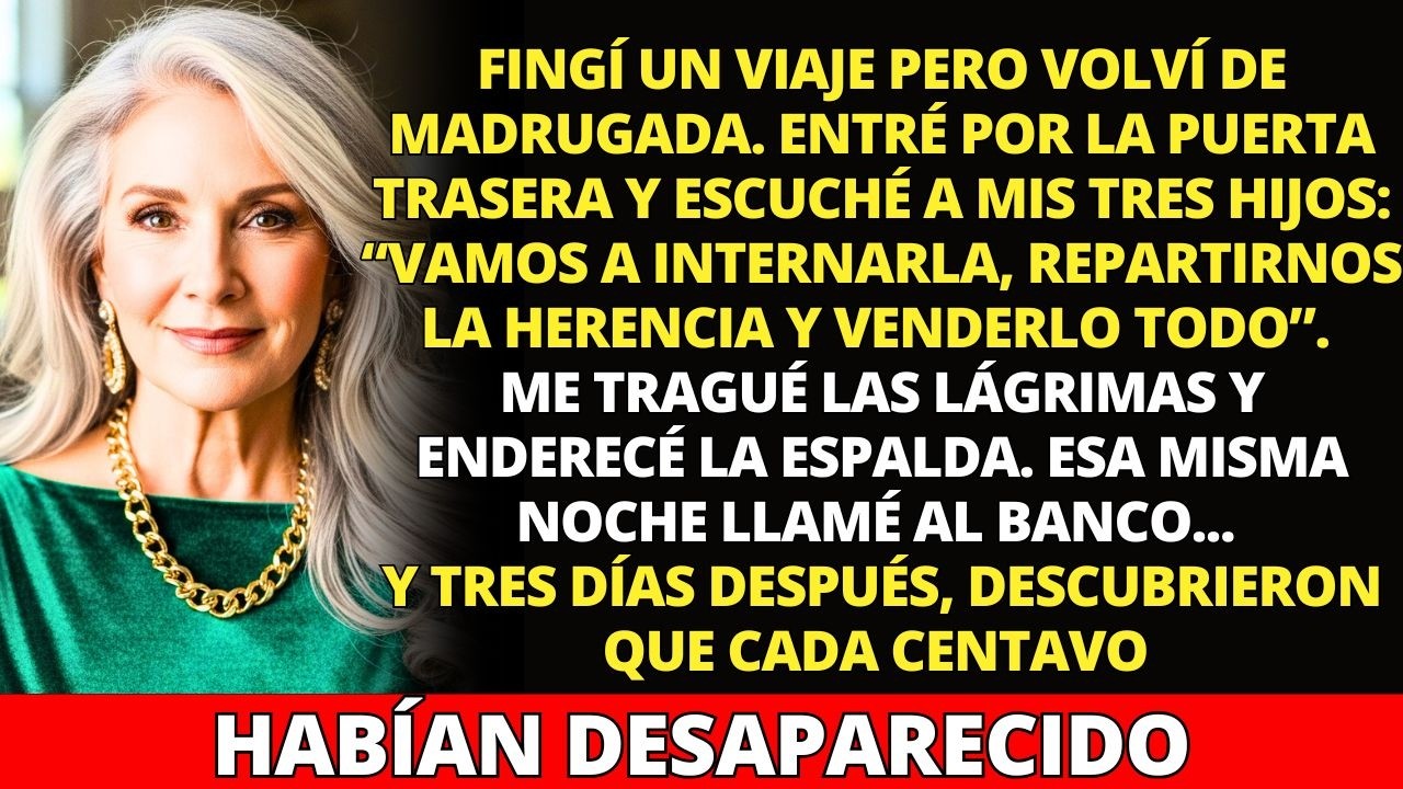 Fingí un viaje y volví en secreto... y oí a mis hijos decir: 'Ahora solo falta internarla'