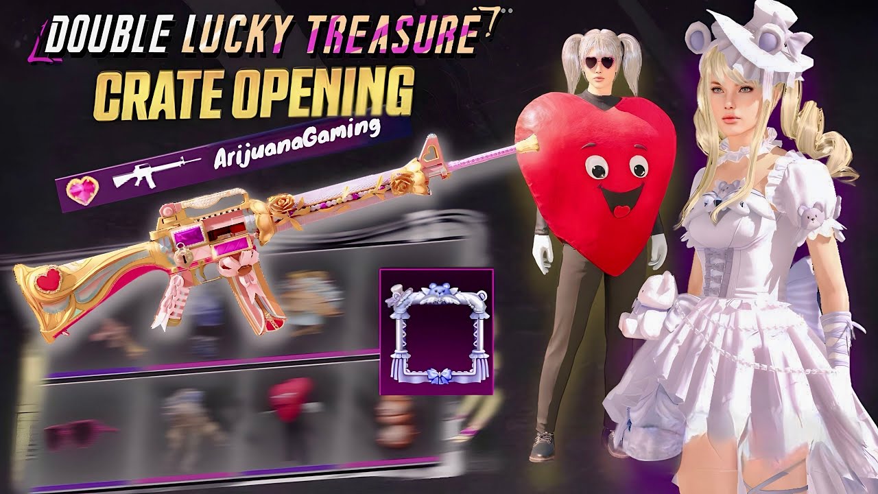Sweethert Surge M16 Crate Opening pubg mobile | گان پنج لولی جدید با آن هیت قلبی و اواتار فریم💗