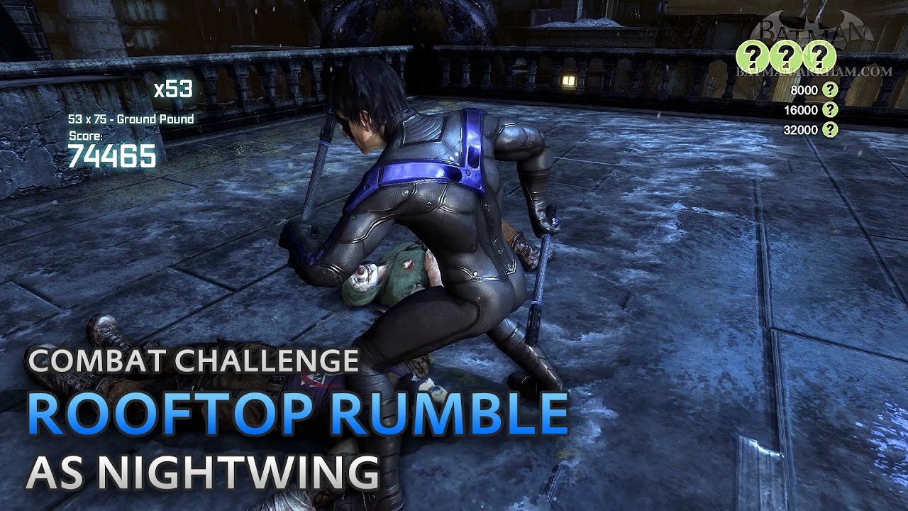 Batman: Arkham City - Rooftop Rumble [as Nightwing] - Combat Challenge