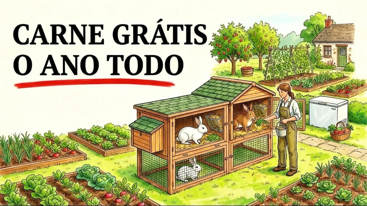 Carne Grátis o Ano Todo: O Sistema de Quintal de 2 Coelhos Que Alimenta Sua Família