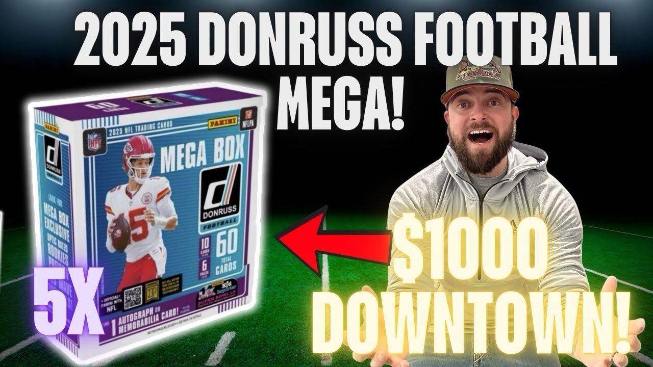 🚨FIRST LOOK! MY BIGGEST DOWNTOWN PULL! 2025 DONRUSS FOOTBALL MEGA REVIEW! ALWAYS A MUST BUY! 🔥 