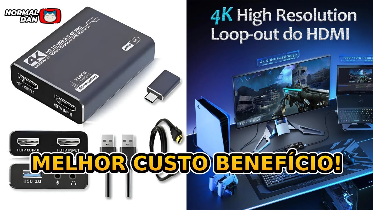Placa De Captura De Vídeo Hdmi - USB 4k Barata! - Avaliação