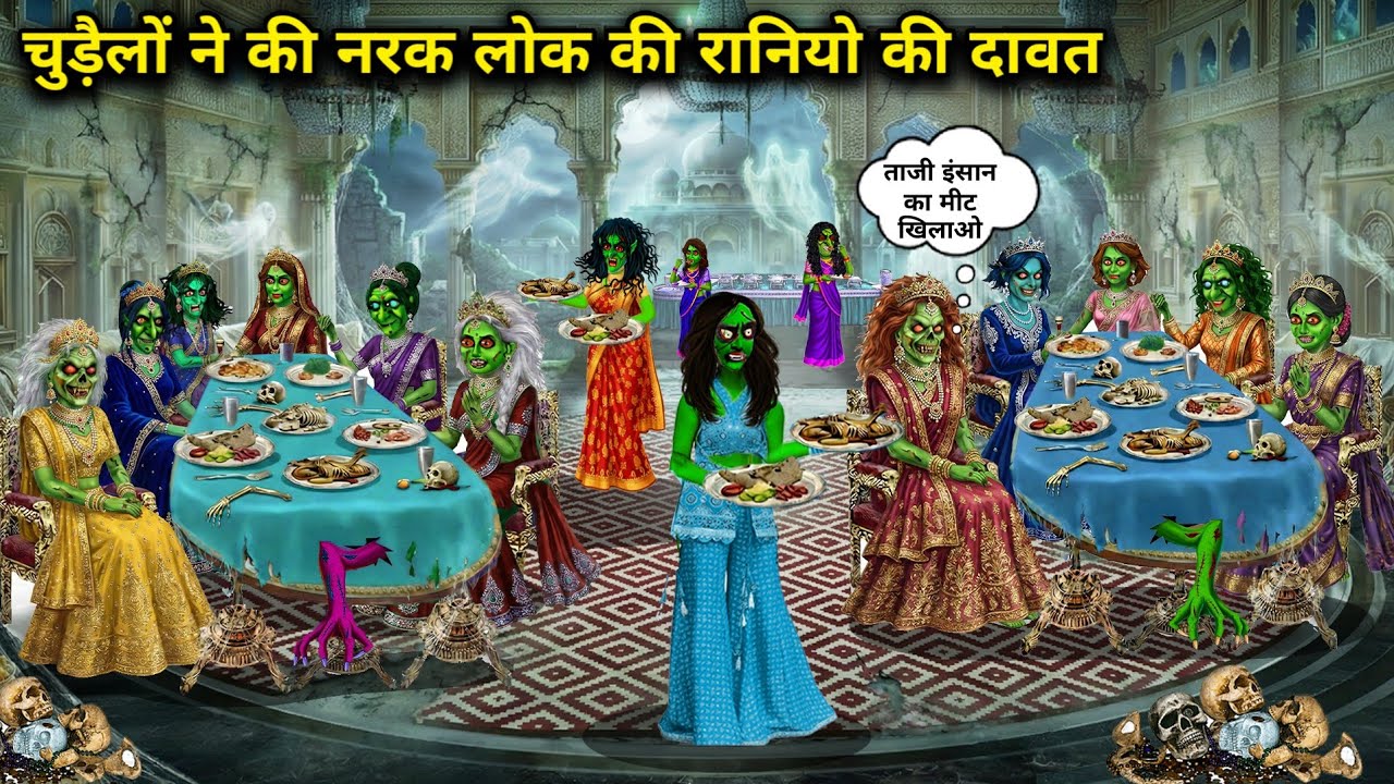 चुड़ैलों ने की नरक लोक की रानियो की दावत ||chudailon ne kee narak lok kee raaniyo kee daavat ||