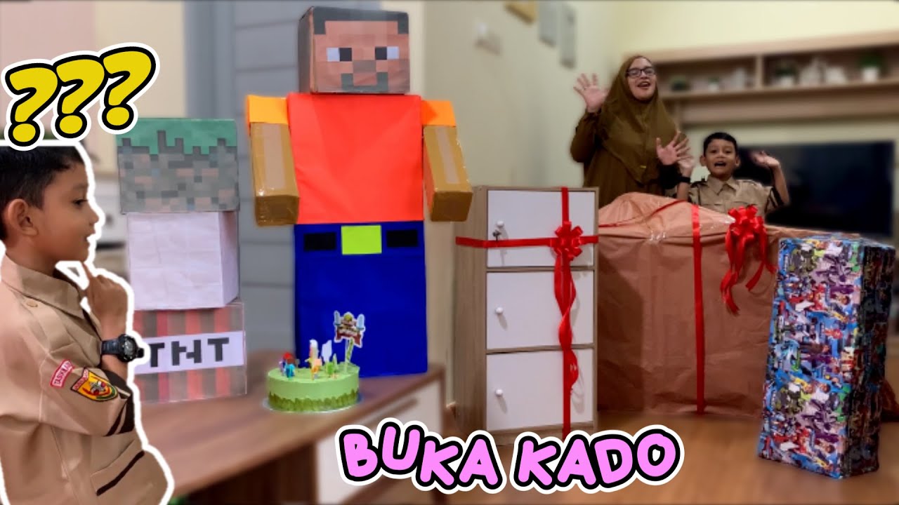 Buka Kado Ulang Tahun ke 7 Dari Bapak, Ibu, dan Adik ! Senangnya Dapat Yang Azufi Mau