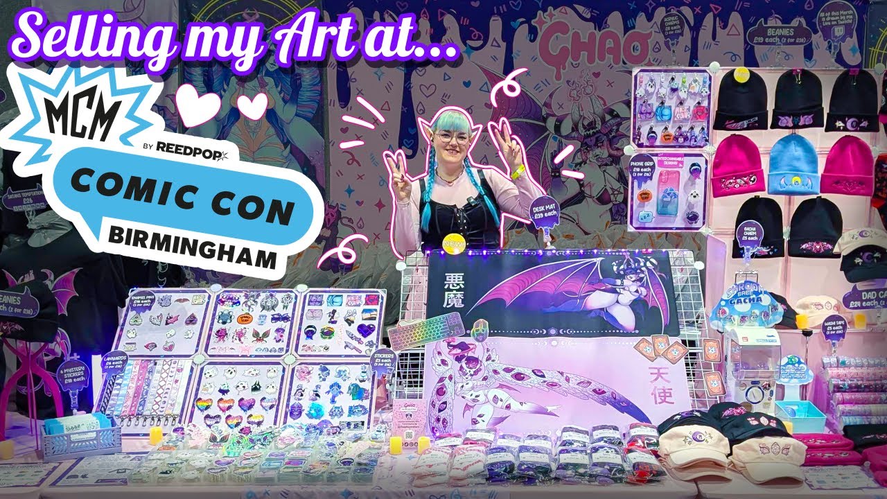 Birmingham MCM Comic Con 2024 ❄️Self Employed Artist vlog❄️ #comiccon