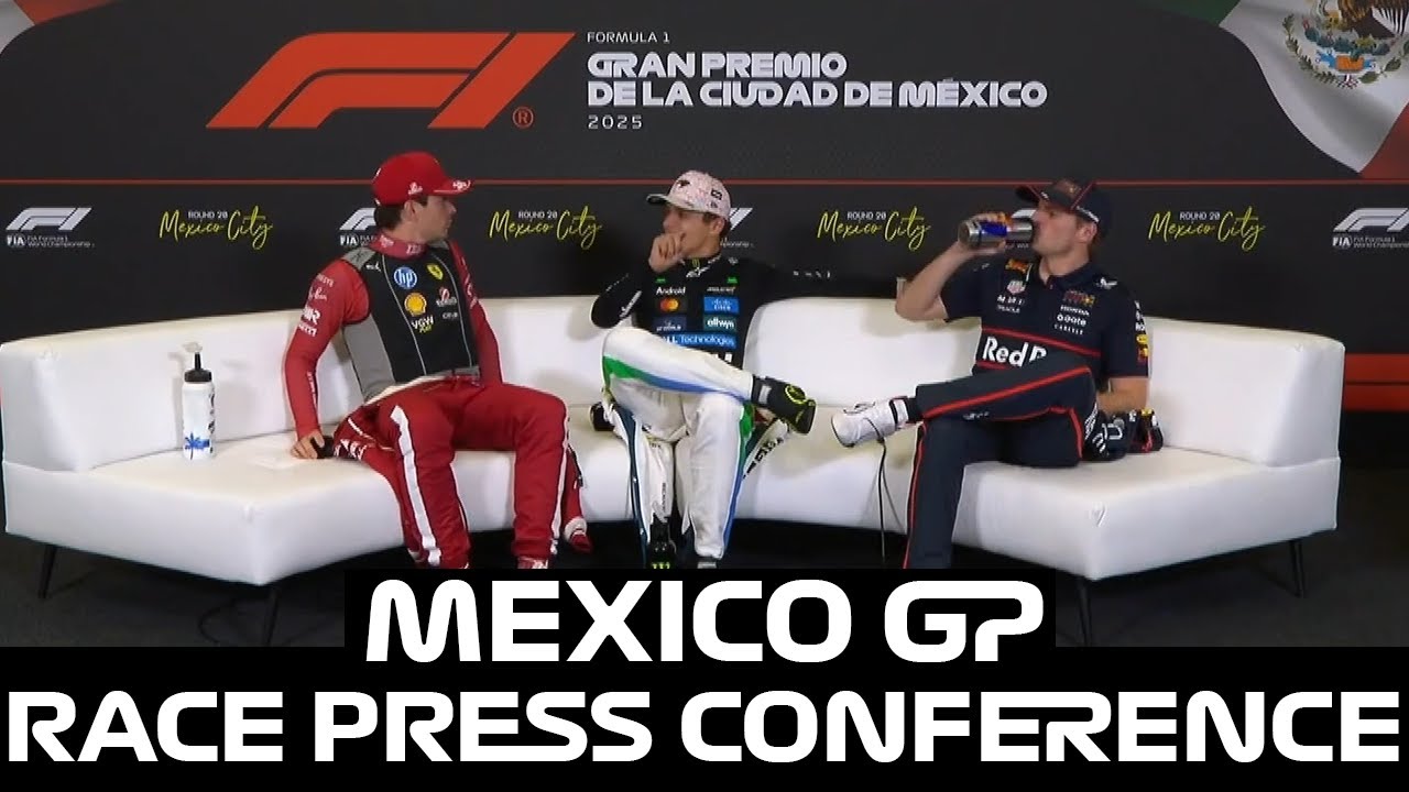 F1 Post Race Press Conference | 2025 Mexican GP | Norris, Leclerc & Verstappen