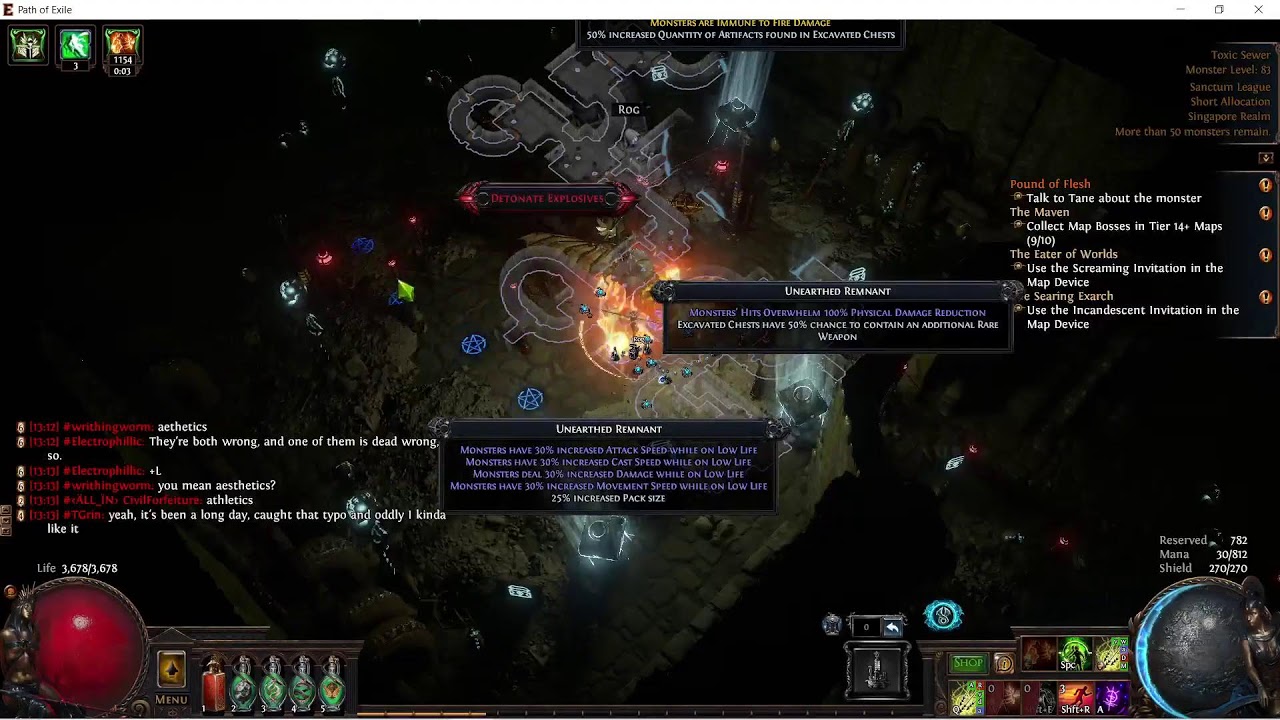 POE 3.20 TRICKSTER TOXIC RAIN Mapping