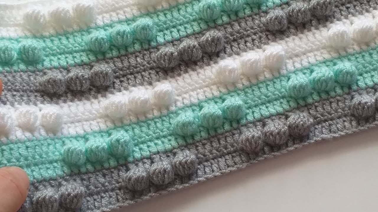 HİÇ GÖRMEDİĞİNİZ MODEL  SADECE BU KANALDA//Subtitled//easy crochet baby blanket