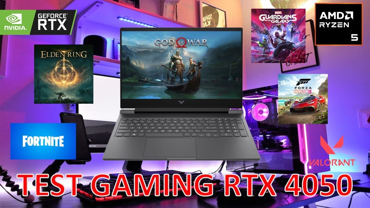 Test Gaming RTX 4050 HP VICTUS HP Victus 15-fb2082WM