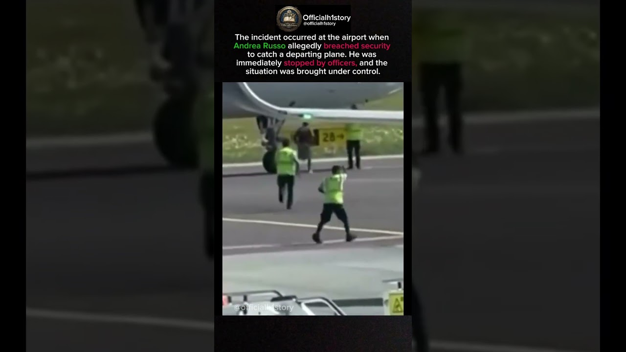 Man Chases Flight, Breaches Airport Security Next to Active Jet Engines #shorts