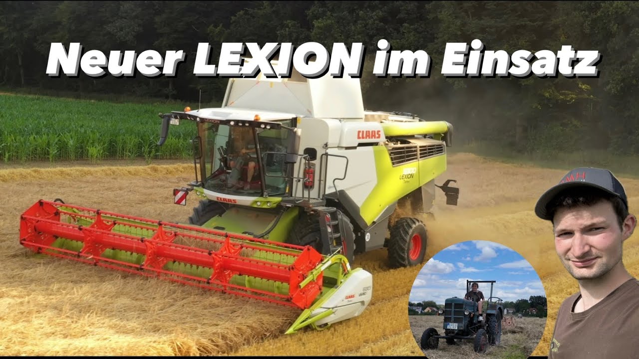12 Hektar Heu Strängeln | Gerste Dreschen | Neuer LEXION 5300 | Bauernhofteam