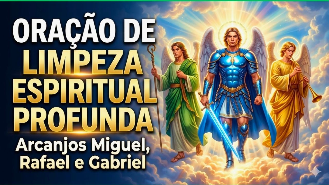 ORAÇÃO DE LIMPEZA ESPIRITUAL PROFUNDA — Arcanjos Miguel, Rafael e Gabriel Purificam Sua Casa 🌿🕊️