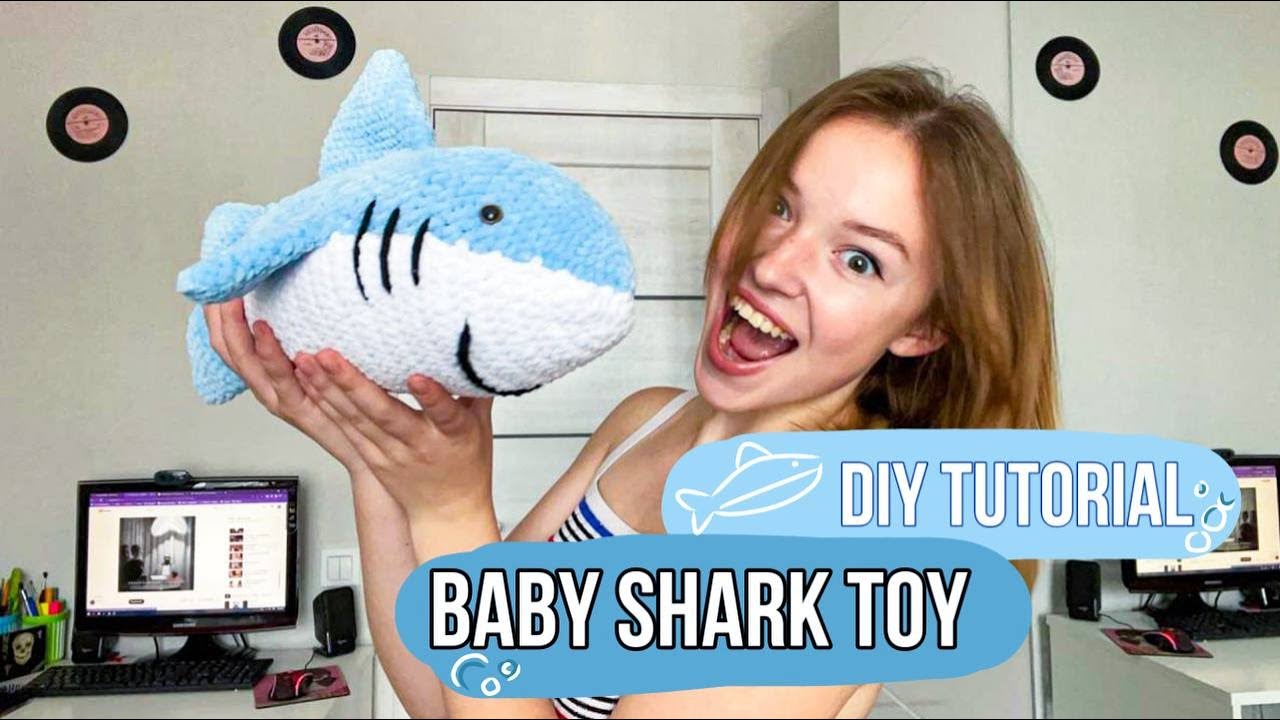 🦈Baby Shark Toy! How to crochet toy in 10 min? Quick 