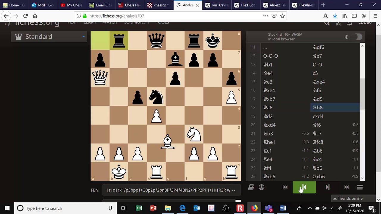 Duda v. Firouzja (Norway Chess, 2020) - Caro-Kann Defense: Classical Variation, Lobron System