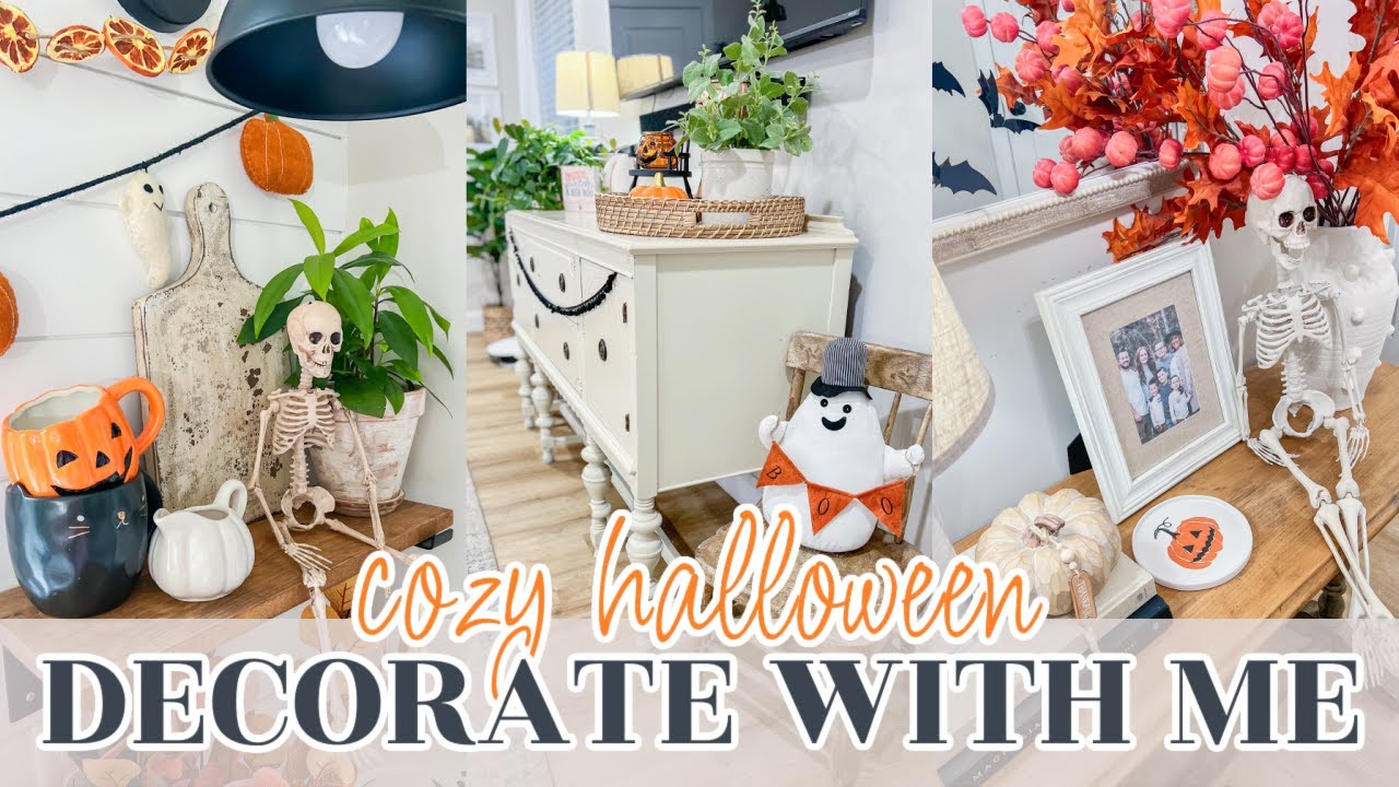 *NEW* COZY HALLOWEEN COFFEE BAR DECORATE WITH ME // WARM AUTUMN DECOR // CHARLOTTE GROVE FARMHOUSE
