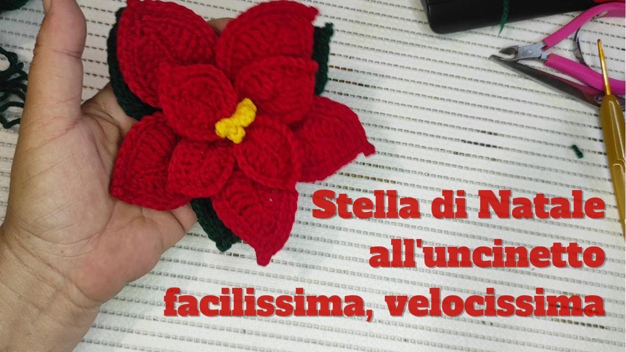 Stella di Natale all'uncinetto, facile e veloce per principianti
