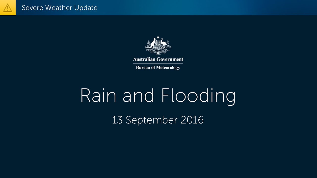 ⚠Weather Update: Rain and flooding in southeastern Australia, 13 September 2016