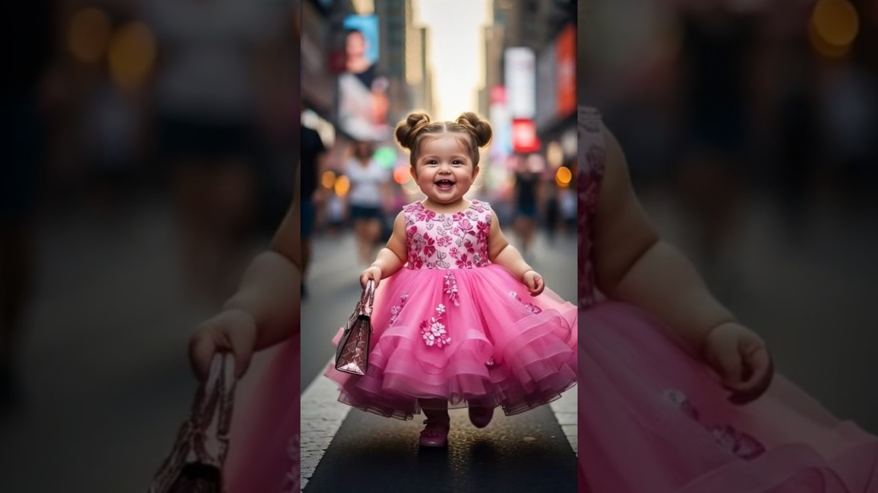 “Cute Baby Girl Walk 😍 | Heroine Style Fashion Show | Viral AI Baby Shorts” 