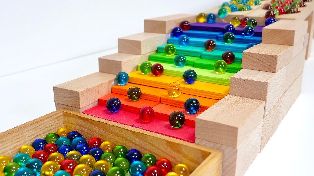 Marble Run ASMR ☆ HABAのくねくねスロープ＆メロディーレーン＆虹色の坂道♪