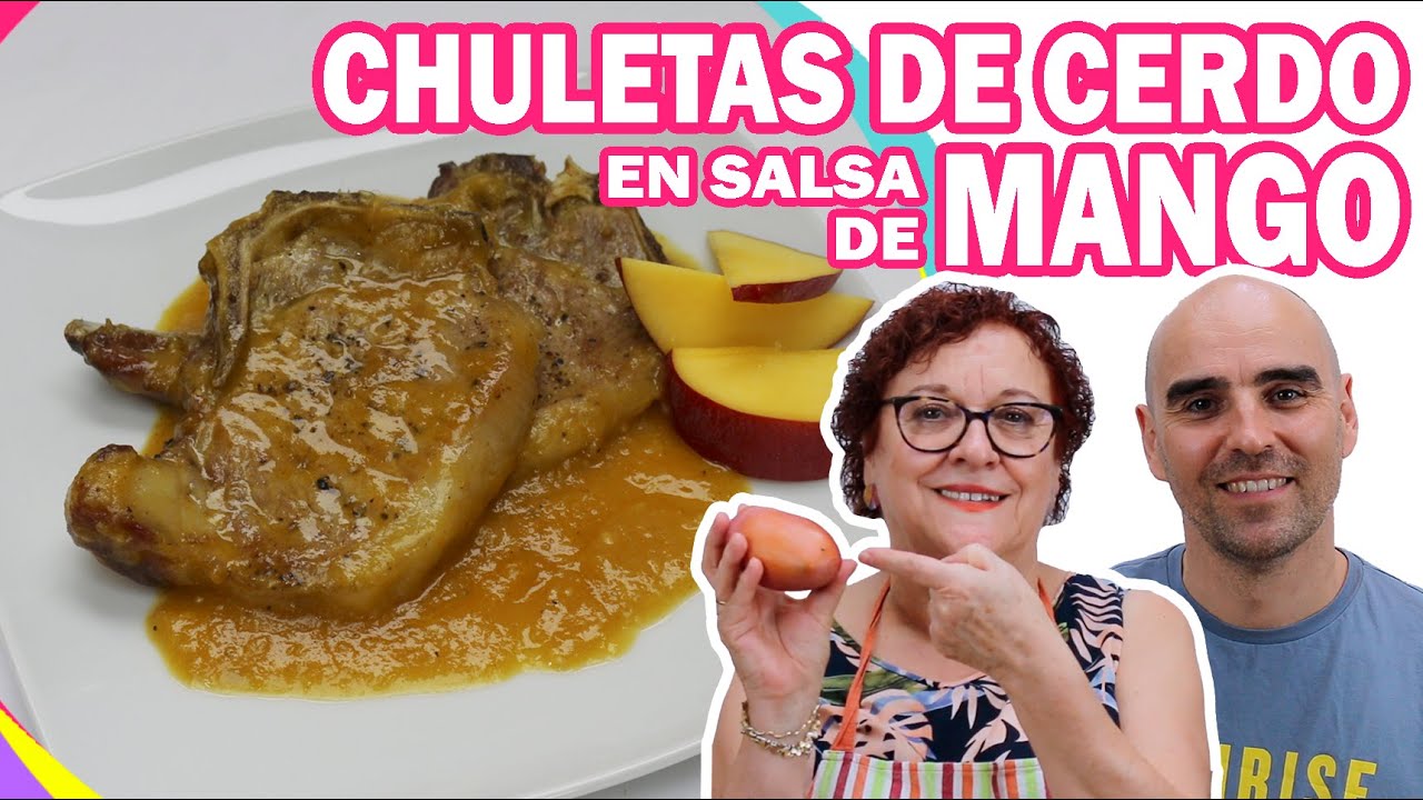 CHULETAS DE CERDO EN SALSA DE MANGO