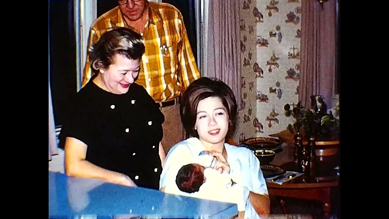 Newborn Suzanne coming home from hospital