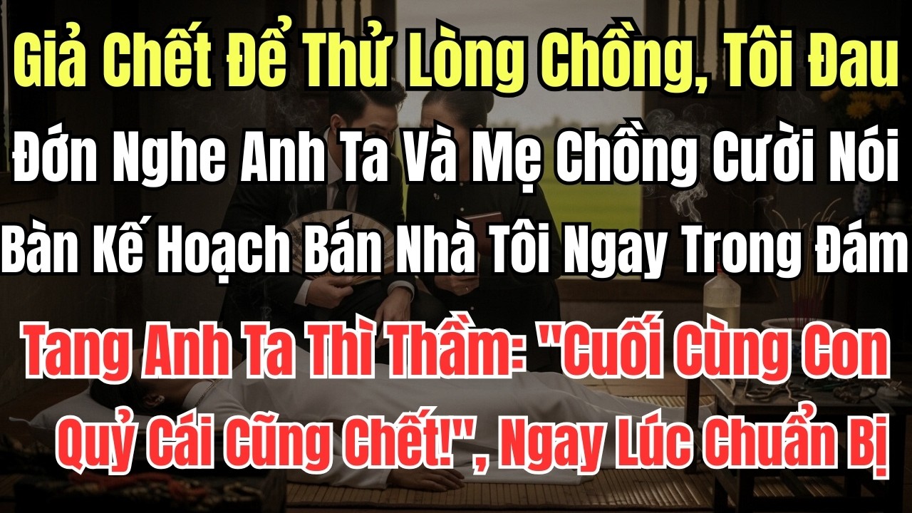 Giả Chết Để Thử Lòng Chồng, Tôi Đau Đớn Nghe Anh Ta Và Mẹ Chồng Cười Nói Bàn Kế Hoạch Bán Nhà Tôi