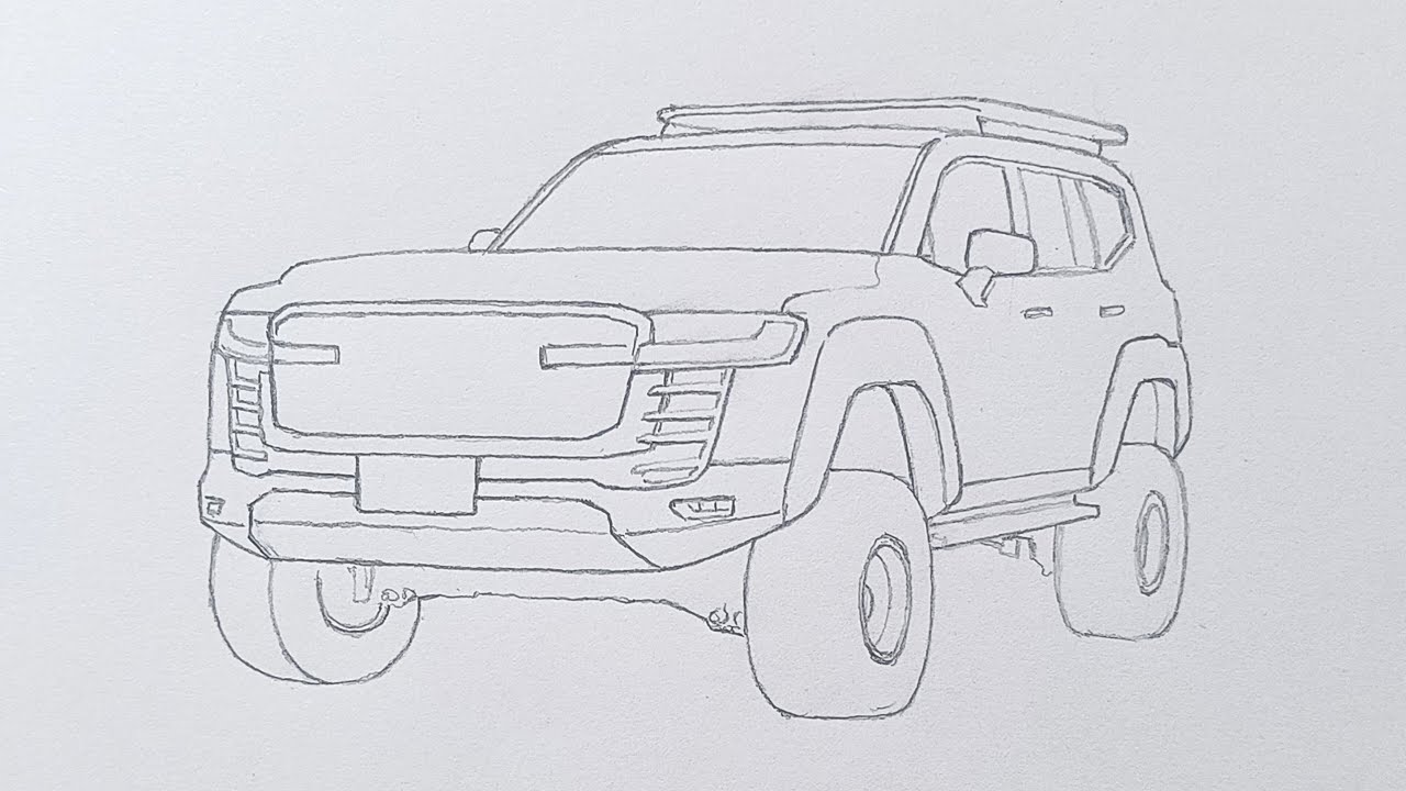 Как нарисовать Toyota Land Cruiser LC300
