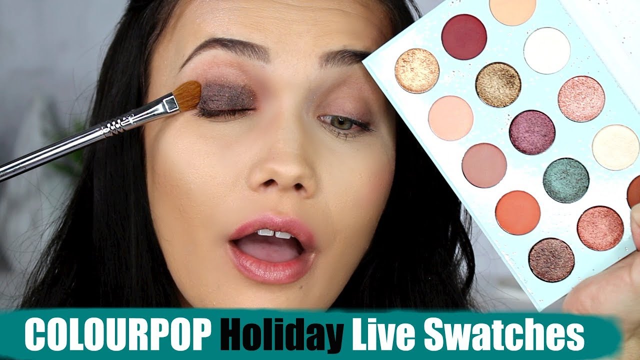 COLOURPOP Holiday Collection LIVE SWATCHES
