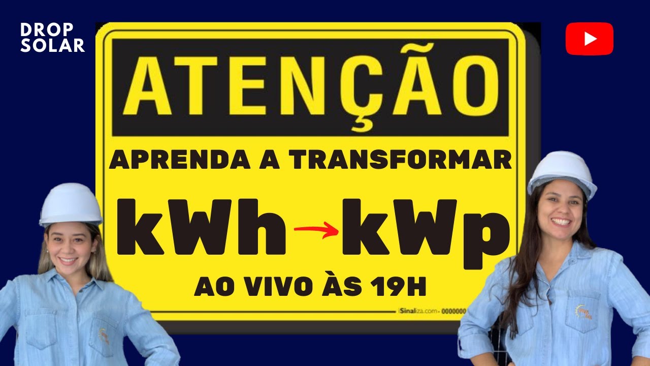Como saber a potência do sistema pelo consumo de energia? (kWh em kWp) - Drop Live #5
