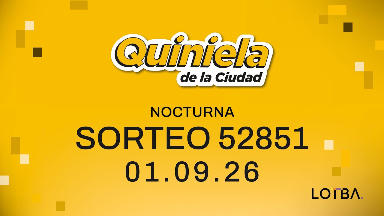 QUINIELA NOCTURNA - Sorteo N&deg;52851 - Resultados 01/09/2026