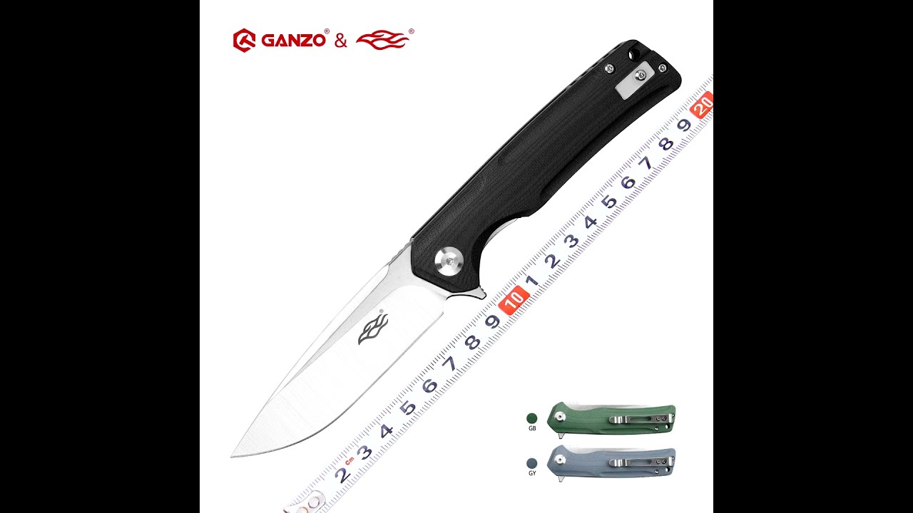 Firebird Ganzo FBKNIFE FH91, 60HRC blade, G10 handle, folding tactical knife.