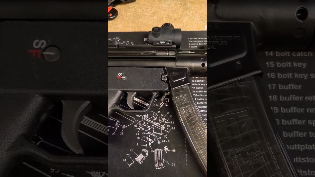 MP5 - PTR 9C w/ trijicon MRO Green Dot #trijicon #mp5 #ptr #TrijiconMRO #9mm #pewpew #fafo