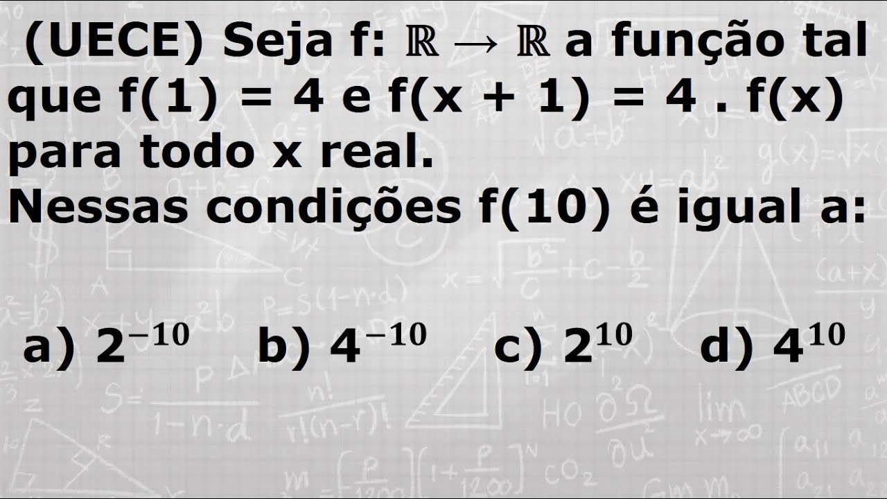 UECE - Funções - Questões de vestibulares.