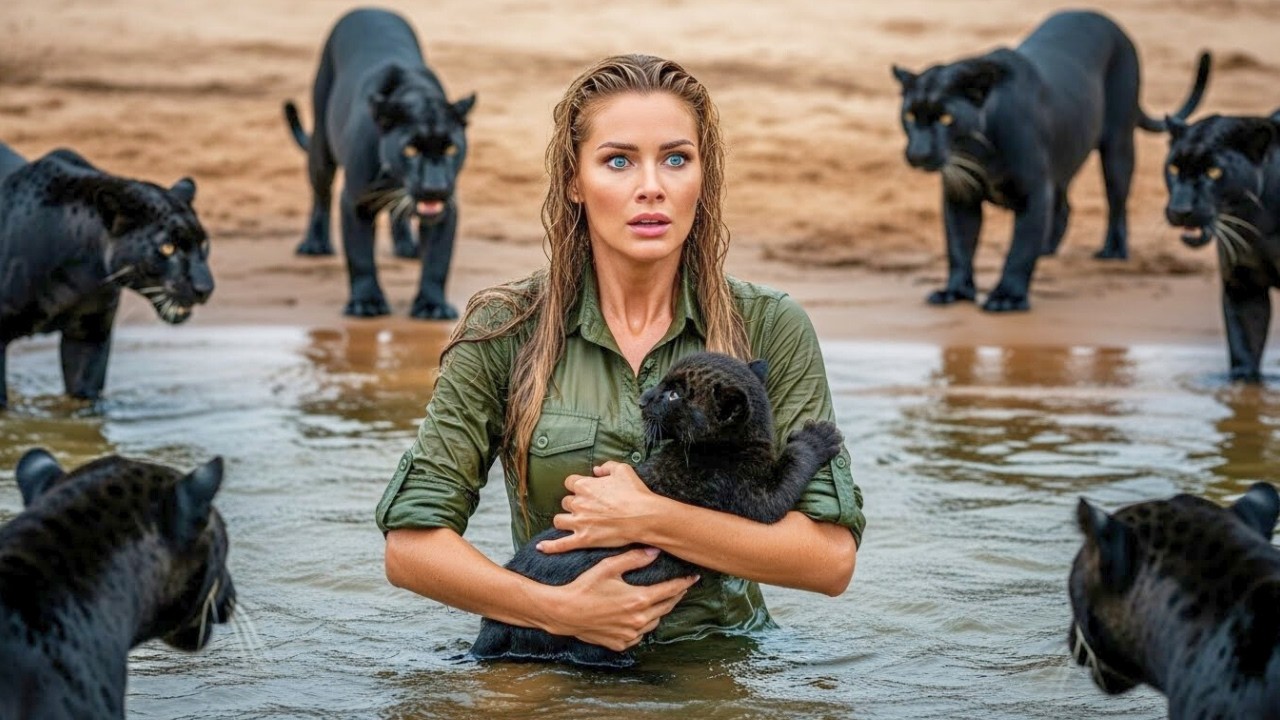 She saved the PANTHER CUB. But when the MOTHER PANTHER saw her holding her CUB in her arms...