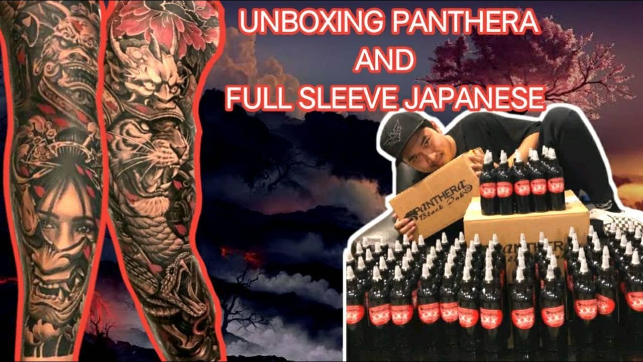 UNBOXING TINTA MEREK TERKENAL !!! LANGSUNG GASS TATTOO!! - JAPANESE FULL SLEEVE