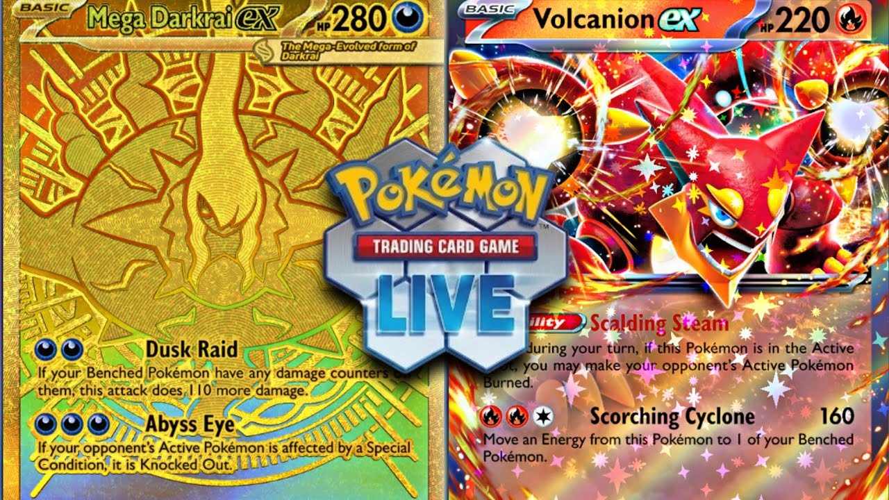 КОМБО КОЛОДЫ MEGA DARKRAI EX И VOLCANION EX В POKEMON TCG LIVE ‼️