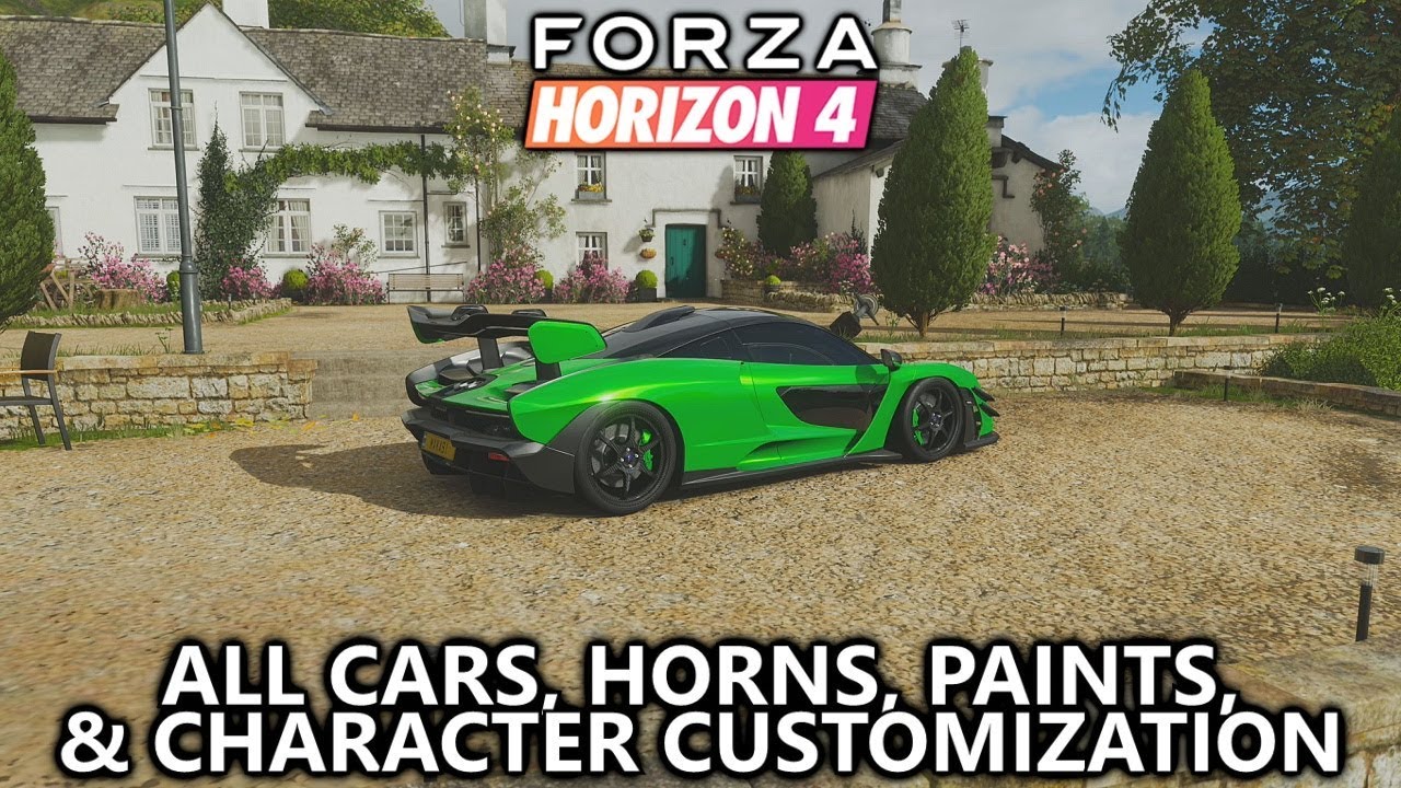Forza Horizon 4 - All Cars, New Upgrade Options, Horns, Character Customization, Emotes & More!