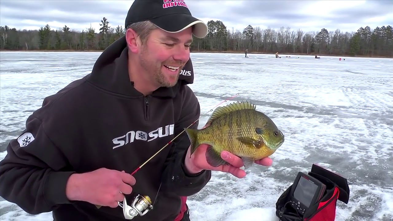 Ice Fishing Big Bluegills with Plastics for Skills to Catch Other Fish: In Depth Outdoors TV