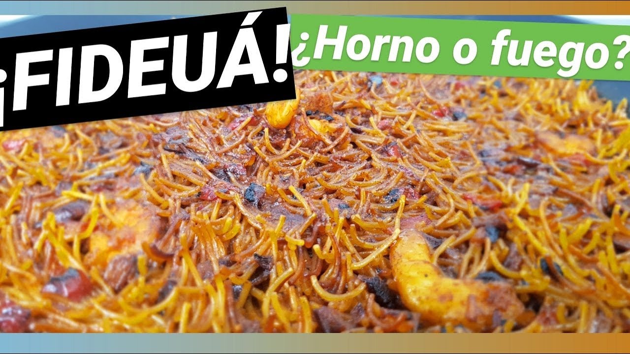 🥘 FIDEUÁ 🥘-.- Gambas y Verduras -. Receta Fideuá [Fuego y Horno]