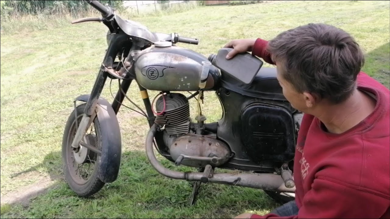 ČZ 175 de luxe, ukázka kratší projížďky. Pojede vůbec? Jízda na čezeta po x letech