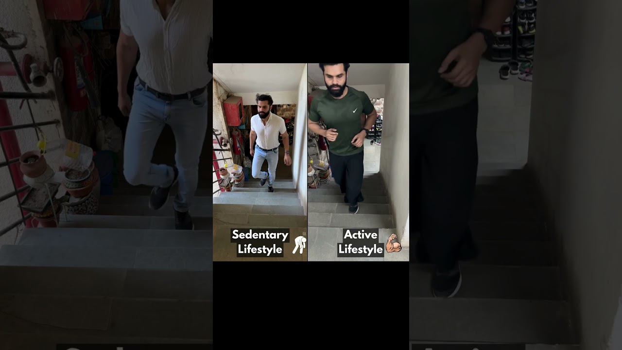 ACTIVE VS. SEDENTARY LIFESTYLE #fitness  #motivation #activelifestyle #stairclimb #healthandwellness