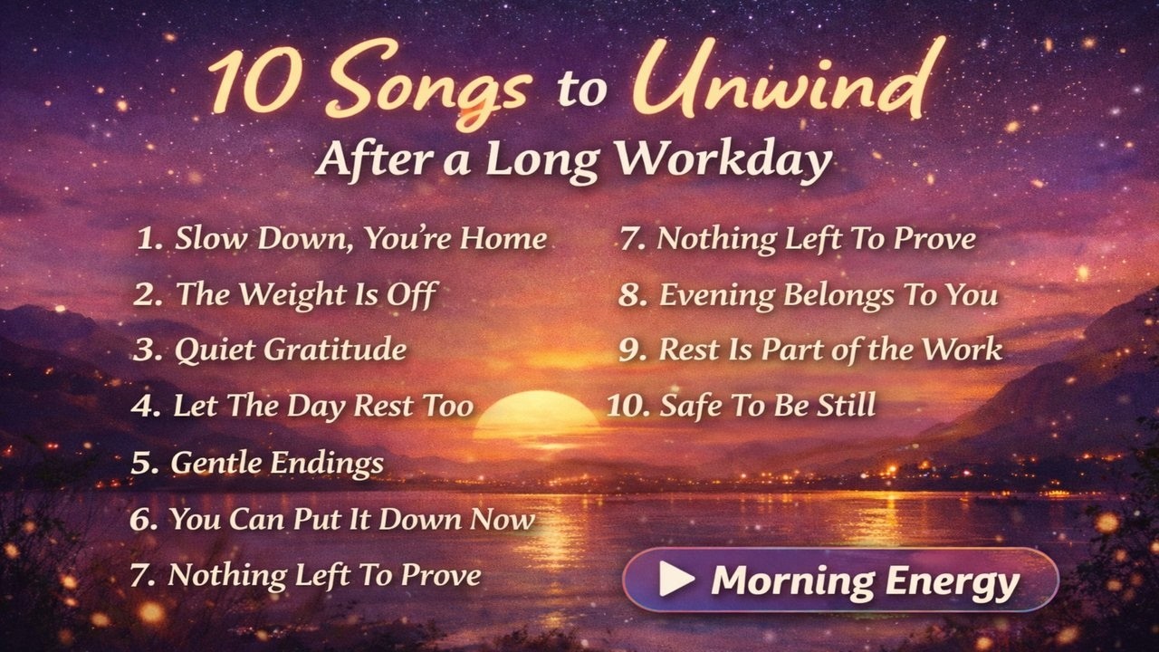 🌙 10 Songs to Unwind After a Long Workday | Morning Energy 🎧✨