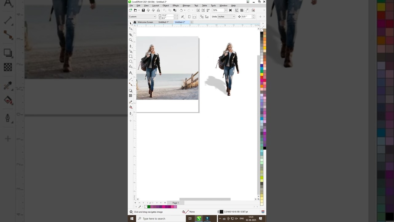REMOVE BACKGROUND & DROP SHADOW|#graphicdesign|#coreldraw|#coreldrawshorts|#dropshadow