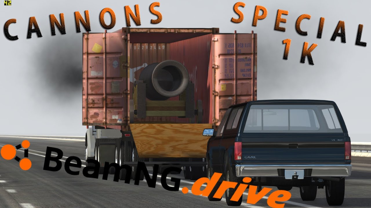 BeamNG Drive - CANNONS VS CARS, PLANES, TRUCKS [ 1000 Subscribers Special ]