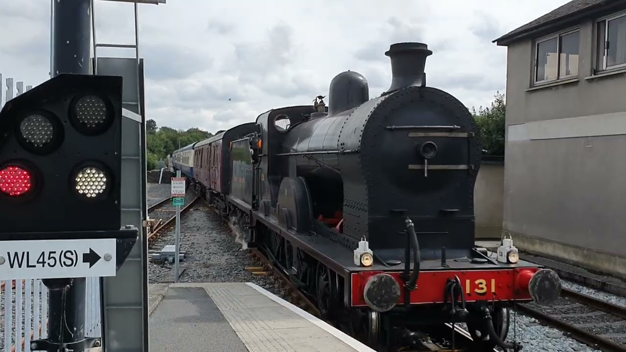 Steam Locomotive No. 131 arriving into Kilkenny Station, (County.Kilkenny) (RPSI Train) (Steam)