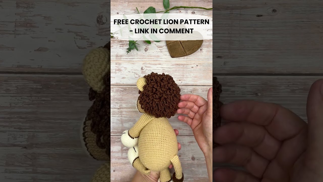 FREE crochet lion pattern | Free Amigurumi lion pattern | #shorts