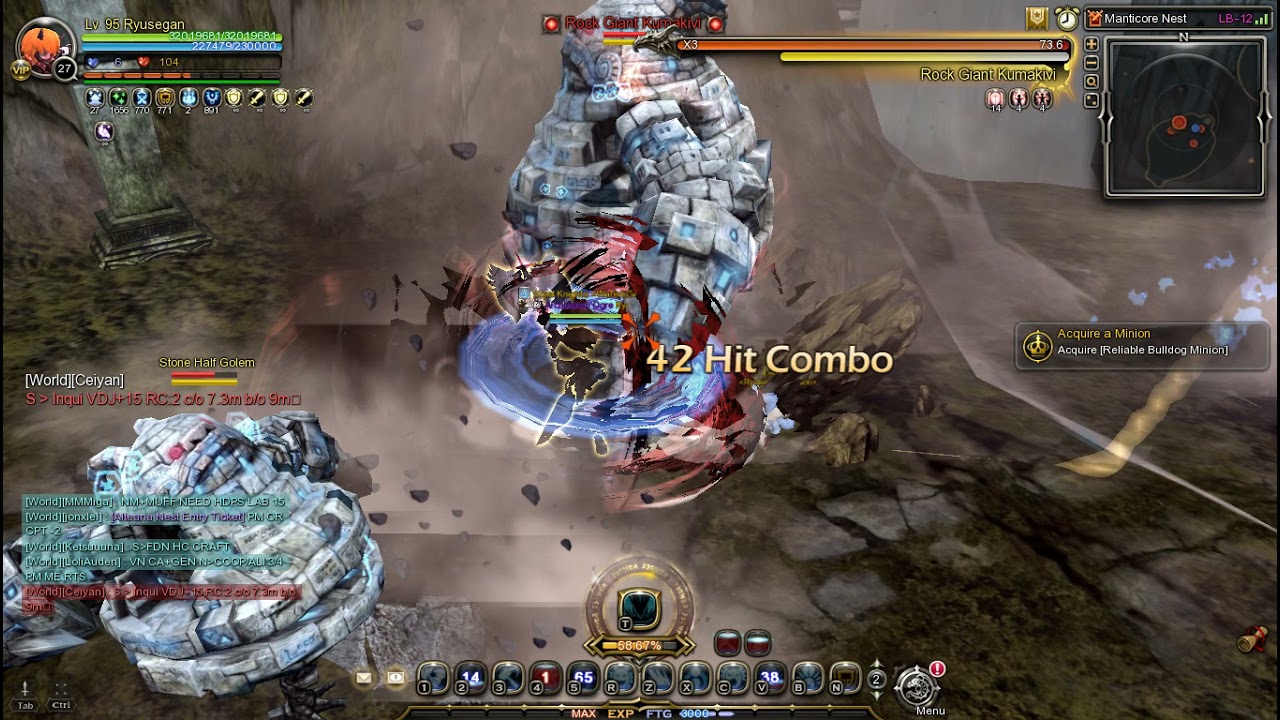 Barbarian Manticore Nest Solo LB 12 - Dragon Nest Sea