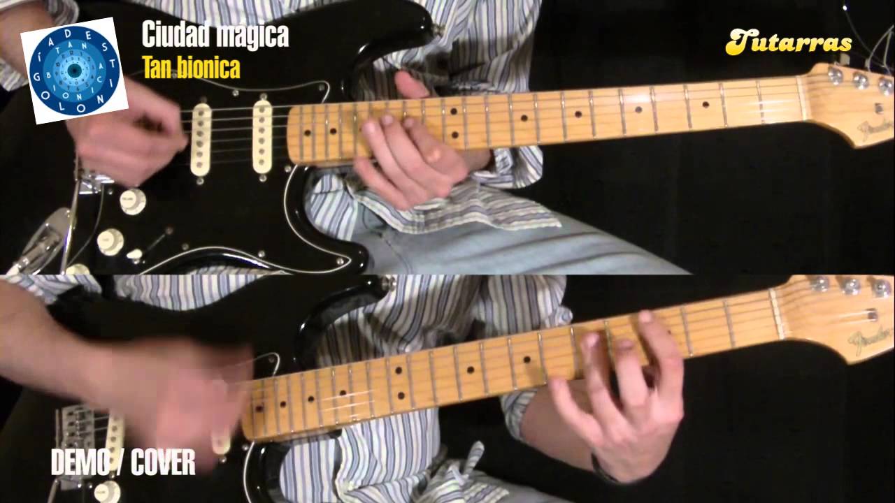 Como tocar Ciudad Mágica de Tan bionica en guitarra DEMO COVER