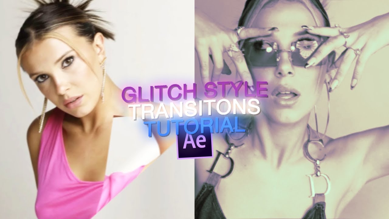 glitch style transitions tutorial | after effects