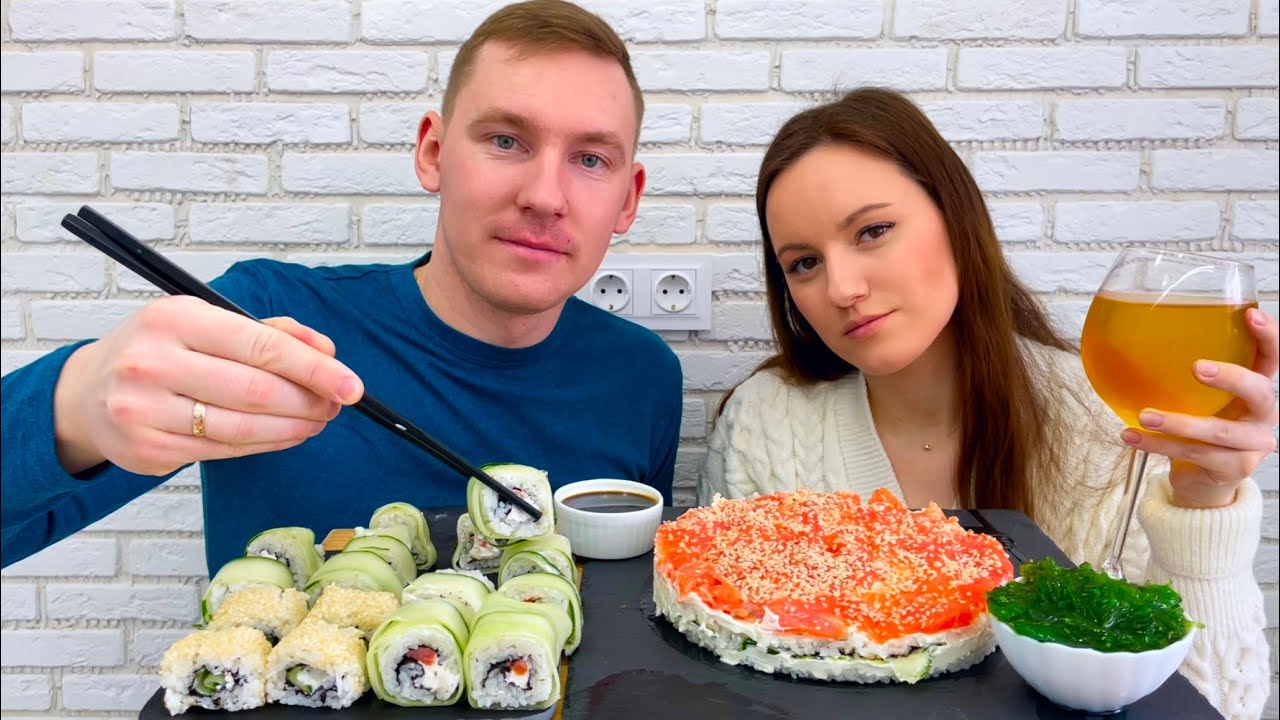 МУКБАНГ СУШИ ТОРТ РОЛЛЫ СУШИ ЧУКА MUKBANG SUSHI CAKE ROLLS SUSHI рецепт суши торт ответы на вопросы